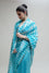 Clamp Dyed Chanderi Saree with Gota Patti - Blue