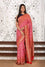 Circular Woven Banarasi Bandhani Saree - Hot Pink + Red