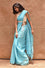 Sky Blue Bandhani on Linen Sari