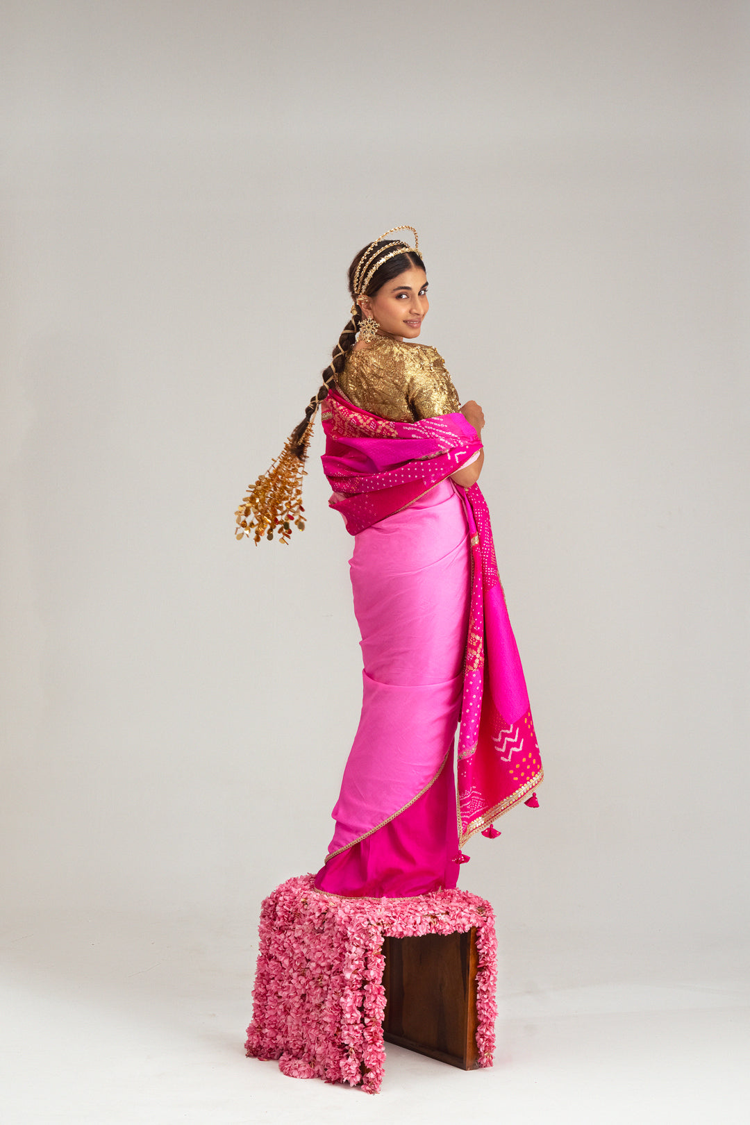 Border Boro Saree - Rani