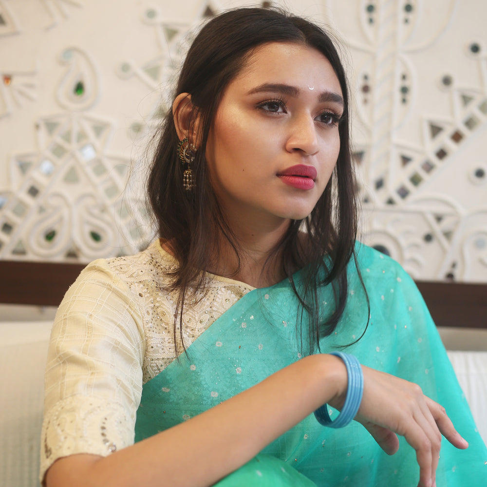 
                  
                    Chaand Saree - Green and Blue
                  
                