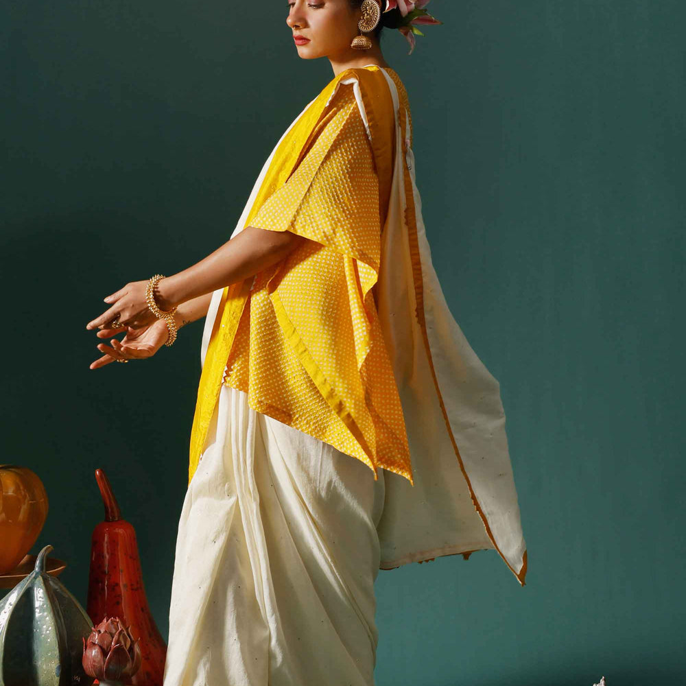 
                      
                        Haze Saree - Yellow White
                      
                    