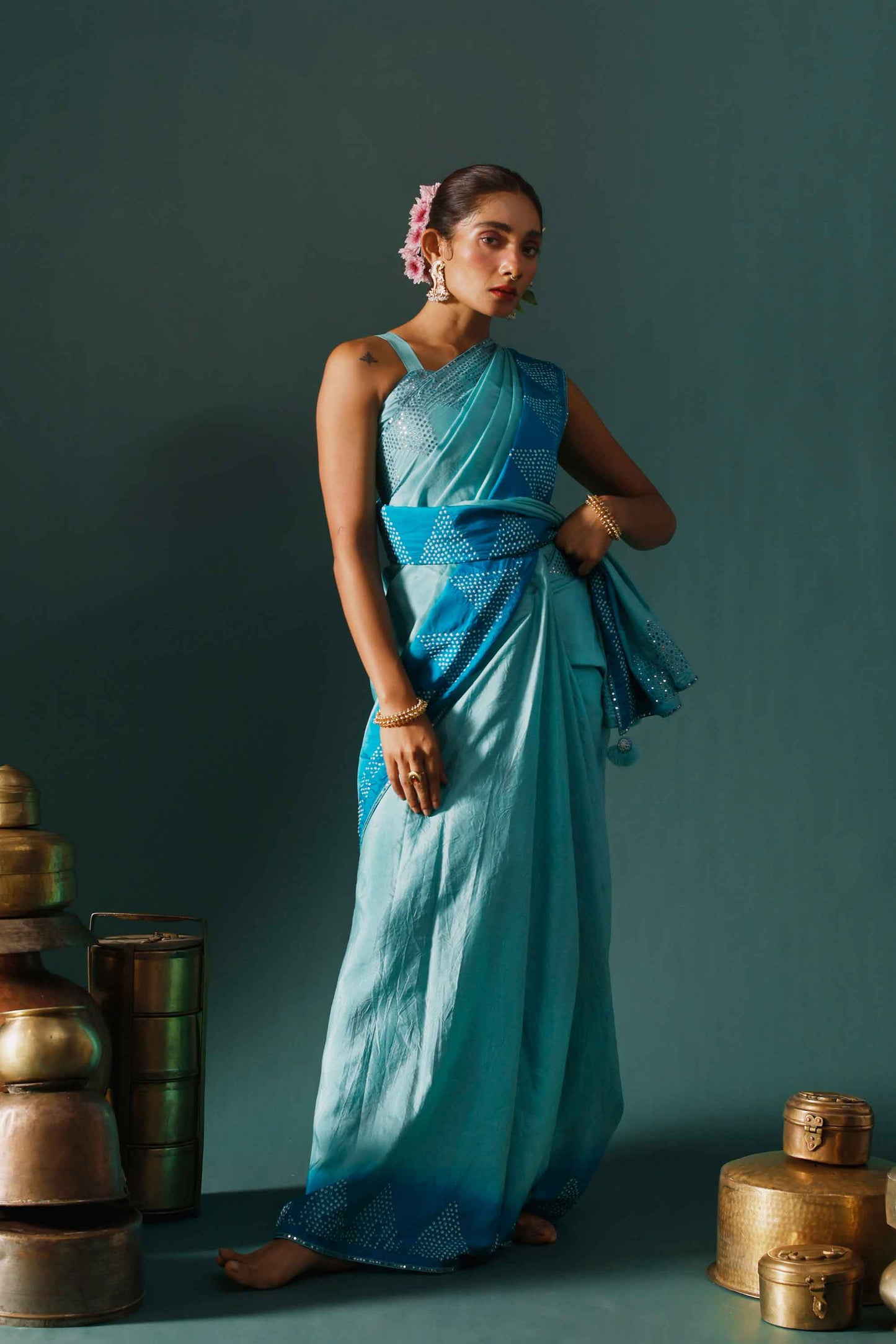 Rift Saree - Blue