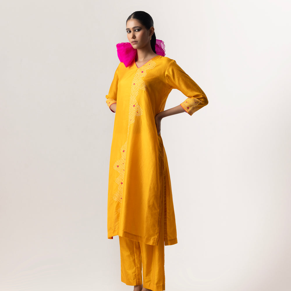 Abstract Bandhani Suit Set By Naina Jain