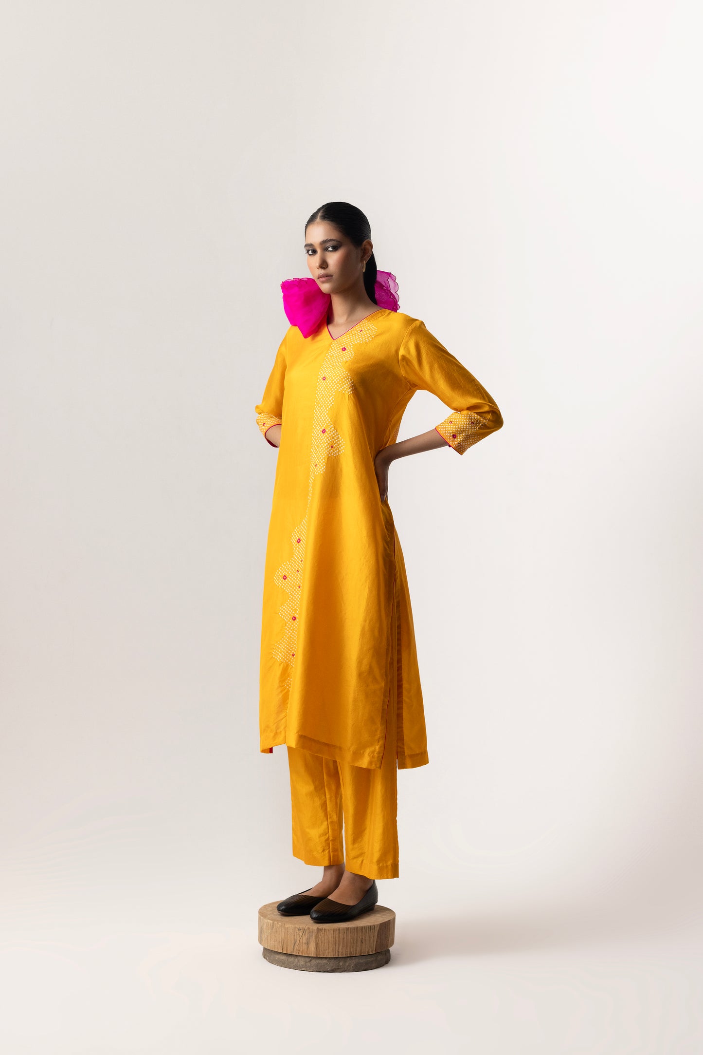 Abstract Bandhani Suit Set By Naina Jain