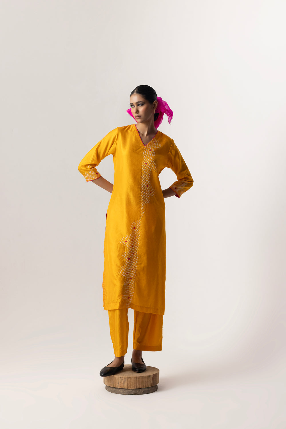 Abstract Bandhani Suit Set By Naina Jain