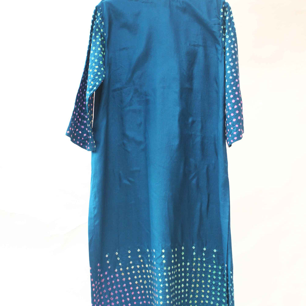 
                      
                        Bandhani Silk Kurta with Multi Colour Bandhani - Blue
                      
                    