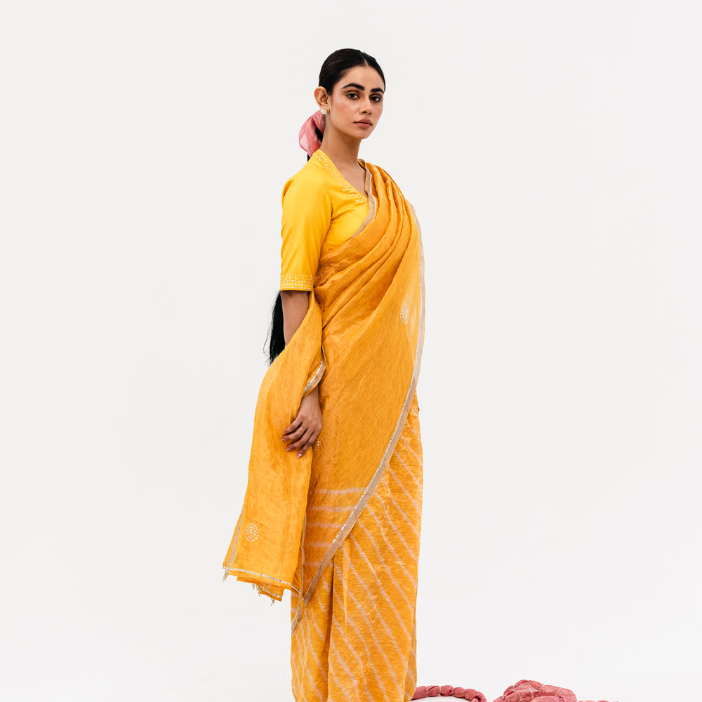 
                      
                        Sukri Leheriya Saree - Yellow
                      
                    