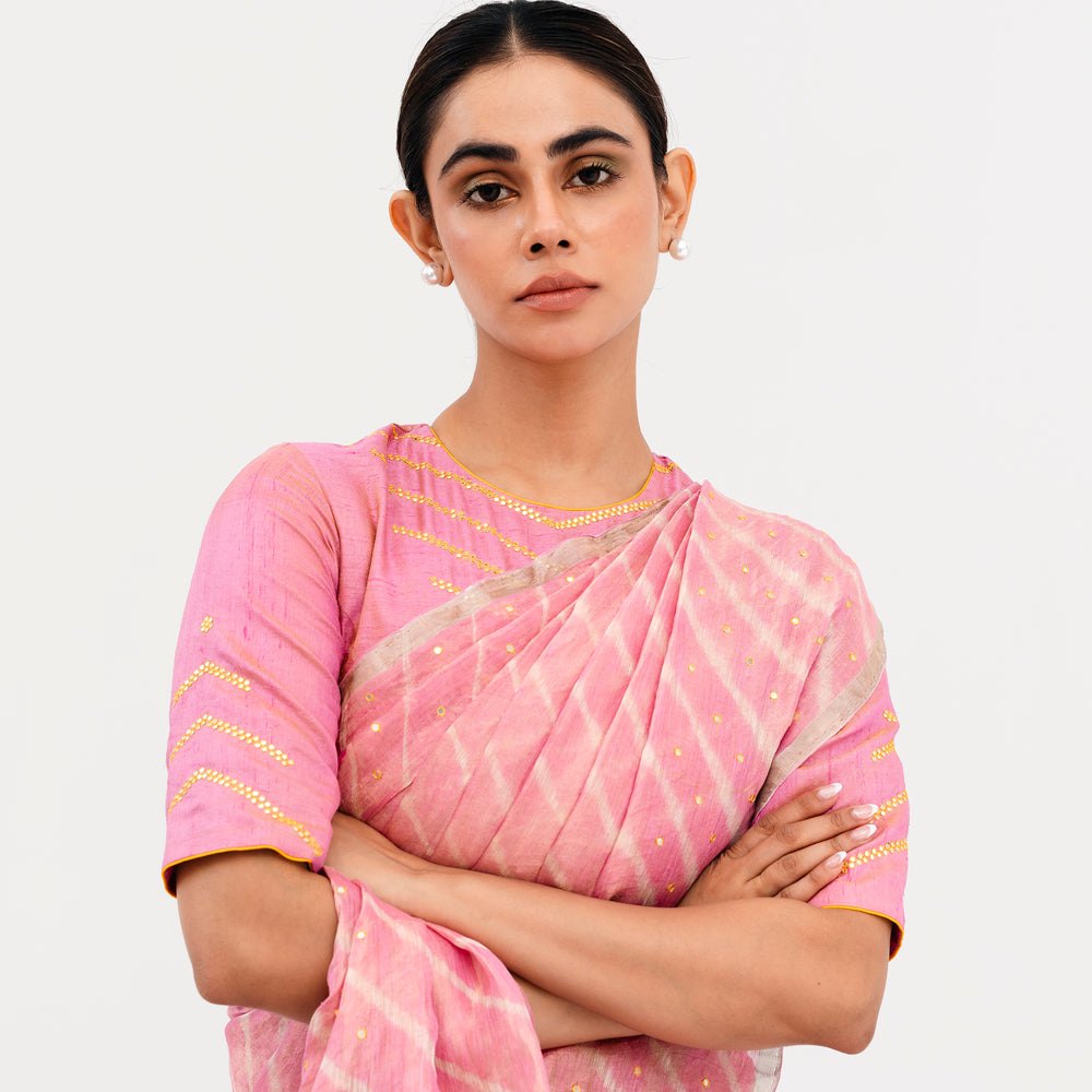 
                      
                        Luni Leheriya Saree - Pink
                      
                    