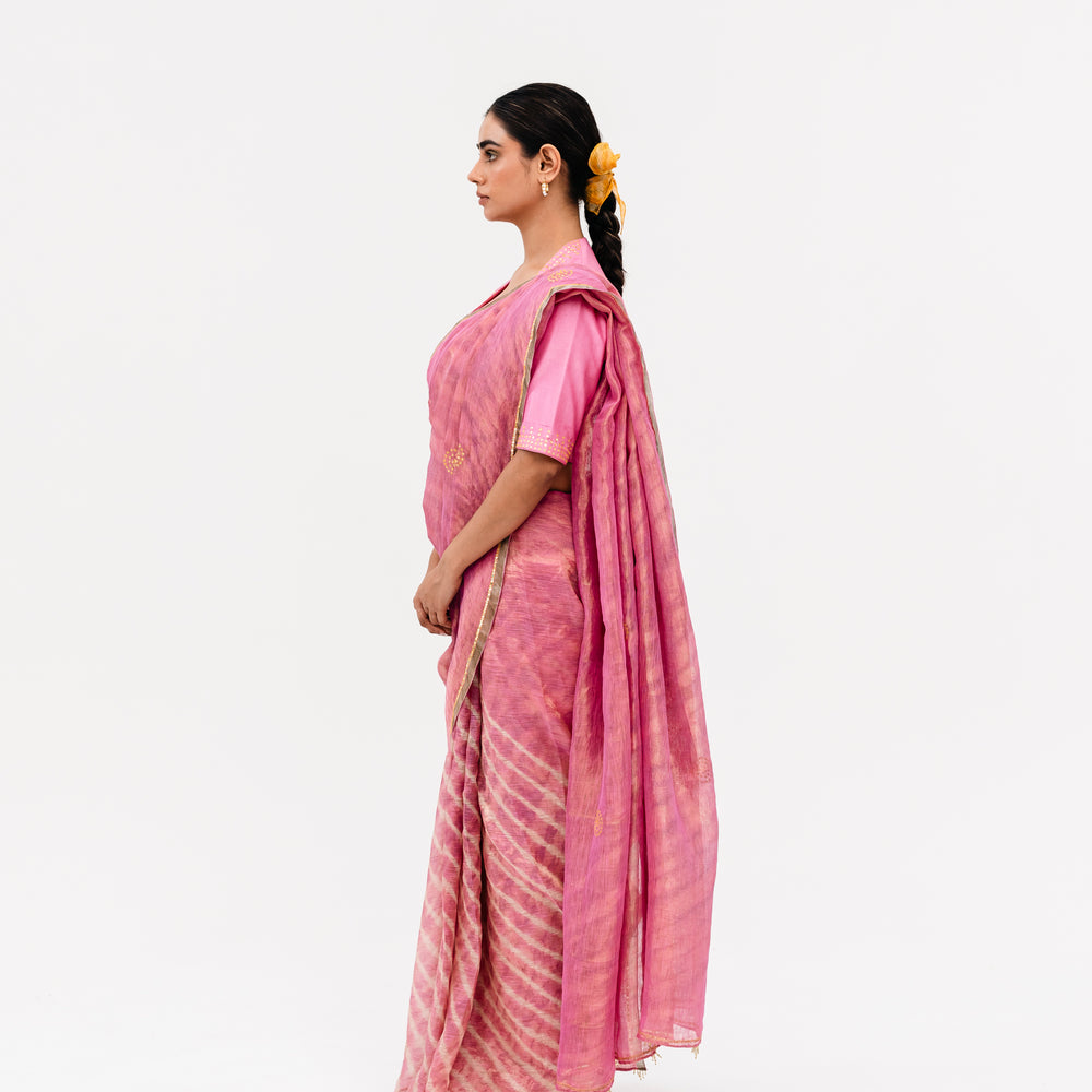 
                      
                        Sukri Leheriya Saree - Pink
                      
                    