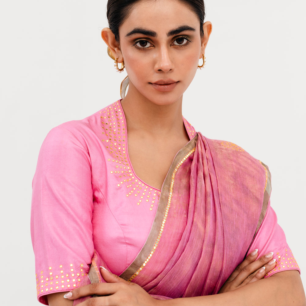 
                      
                        Sukri Leheriya Saree - Pink
                      
                    