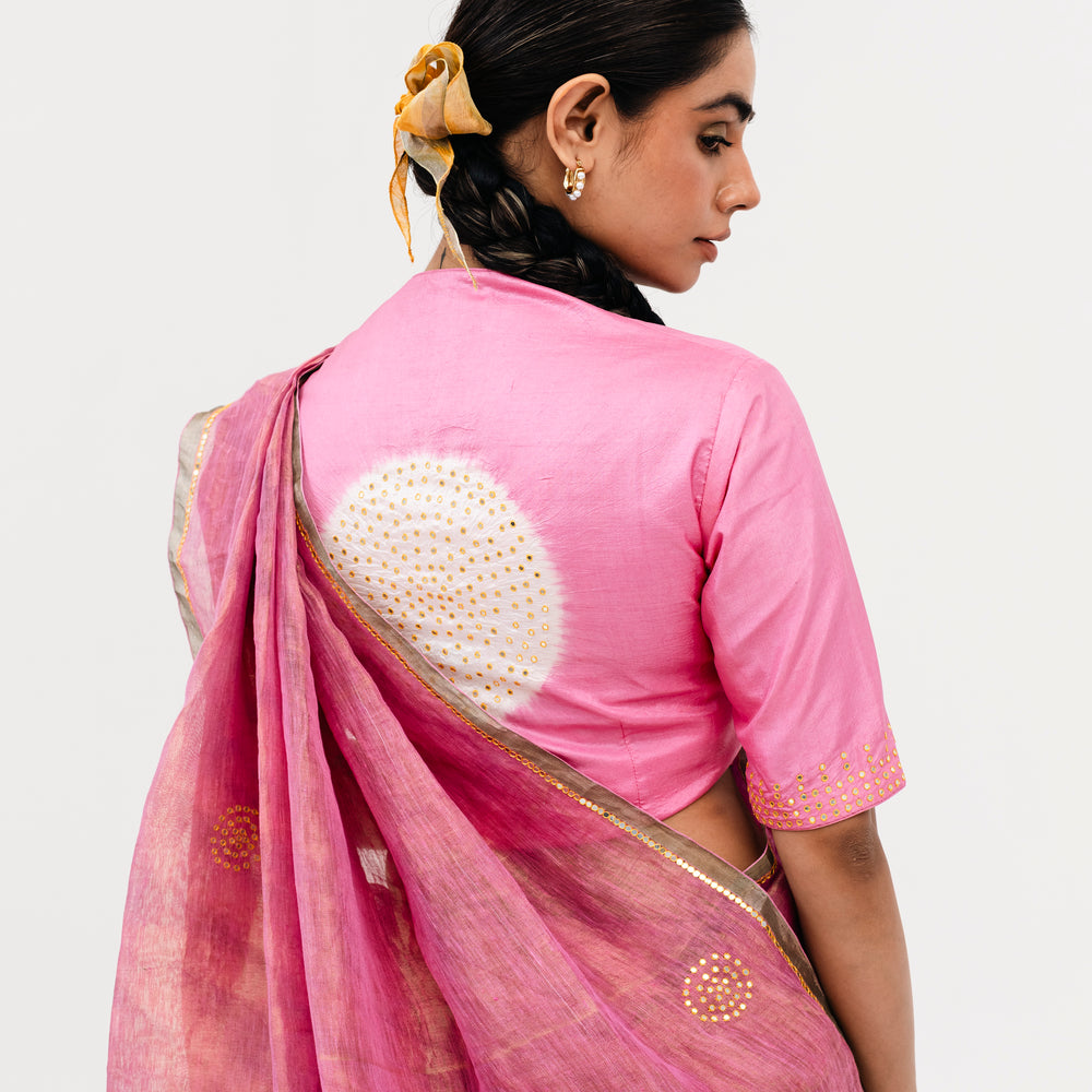 
                      
                        Sukri Leheriya Saree - Pink
                      
                    