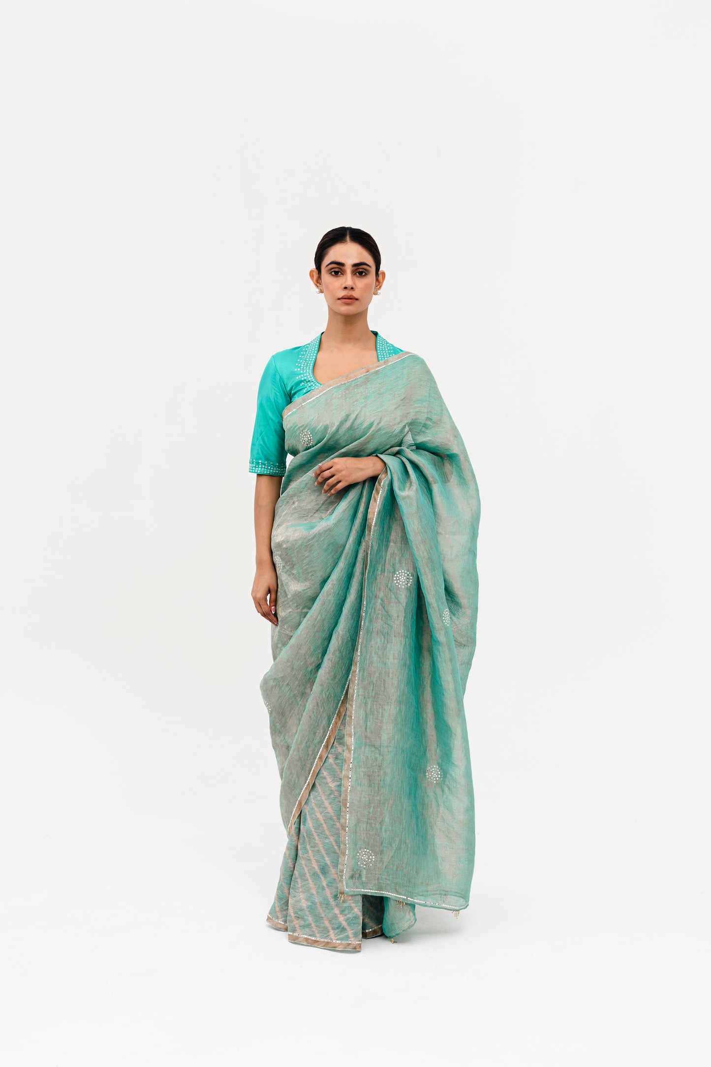 Sukri Leheriya Saree - Blue