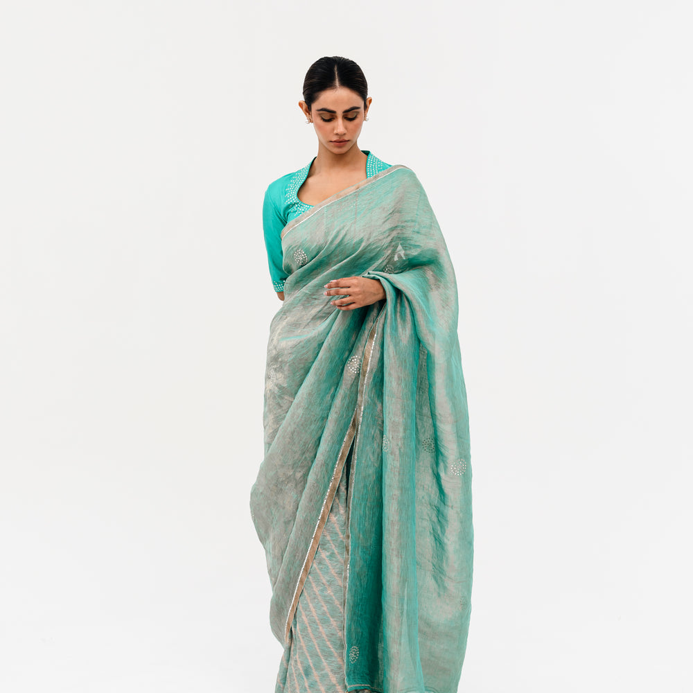 
                      
                        Sukri Leheriya Saree - Blue
                      
                    