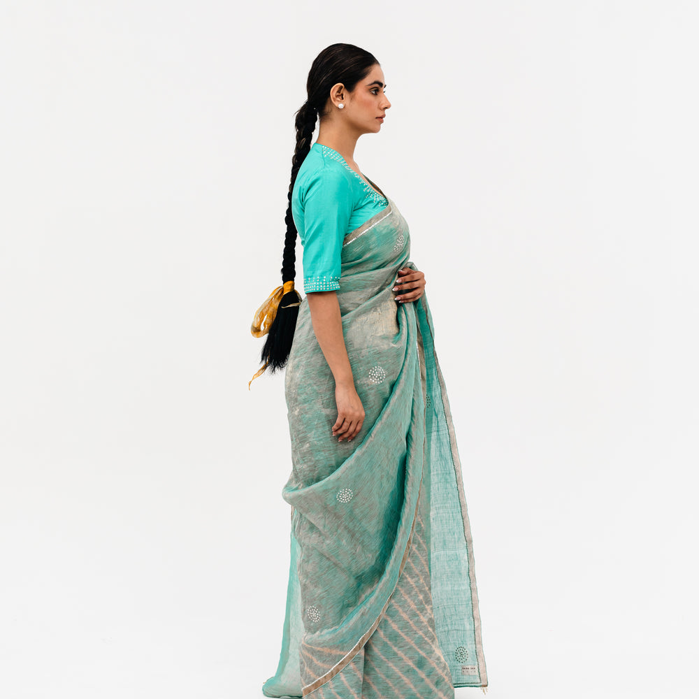 
                      
                        Sukri Leheriya Saree - Blue
                      
                    