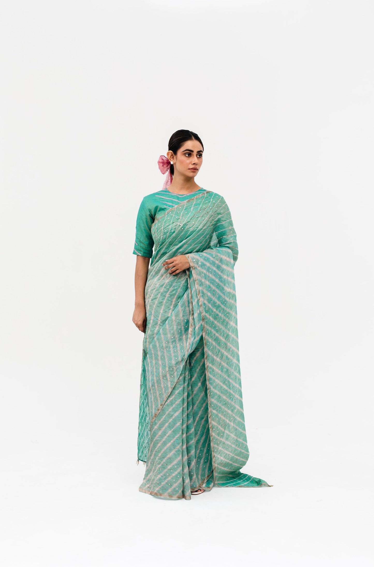 Luni Leheriya Saree - Blue