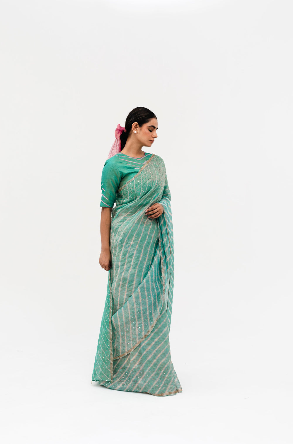 Luni Leheriya Saree - Blue