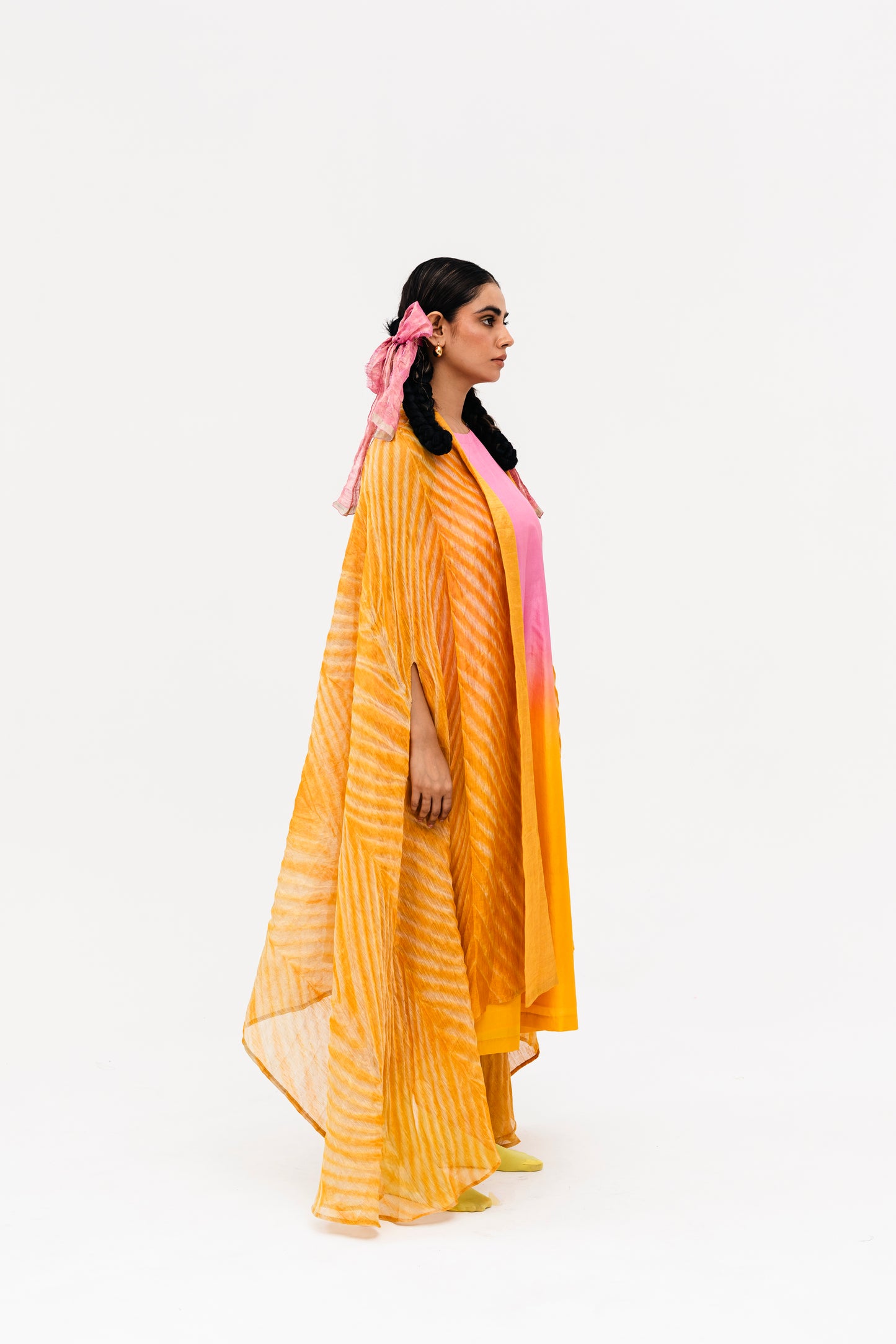 Khari Cape and Dress Set - Yellow