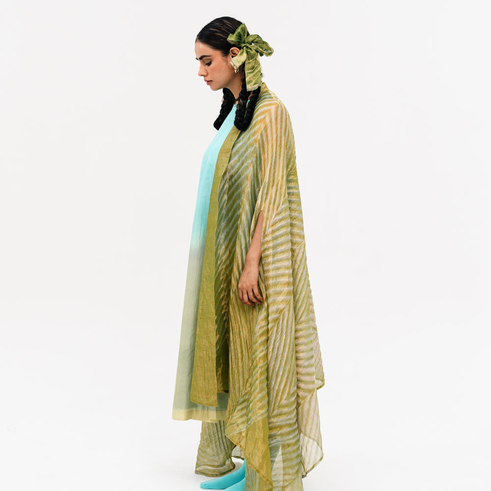 
                      
                        Khari Cape and Dress Set - Green Blue
                      
                    