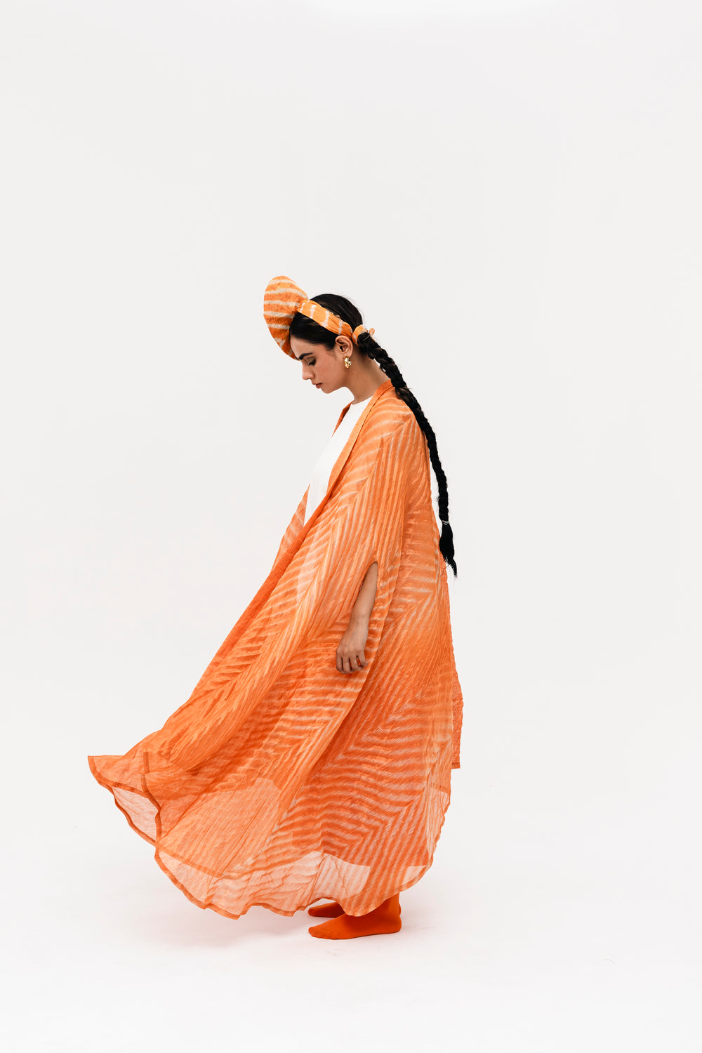 Khari Cape and Dress Set - Orange