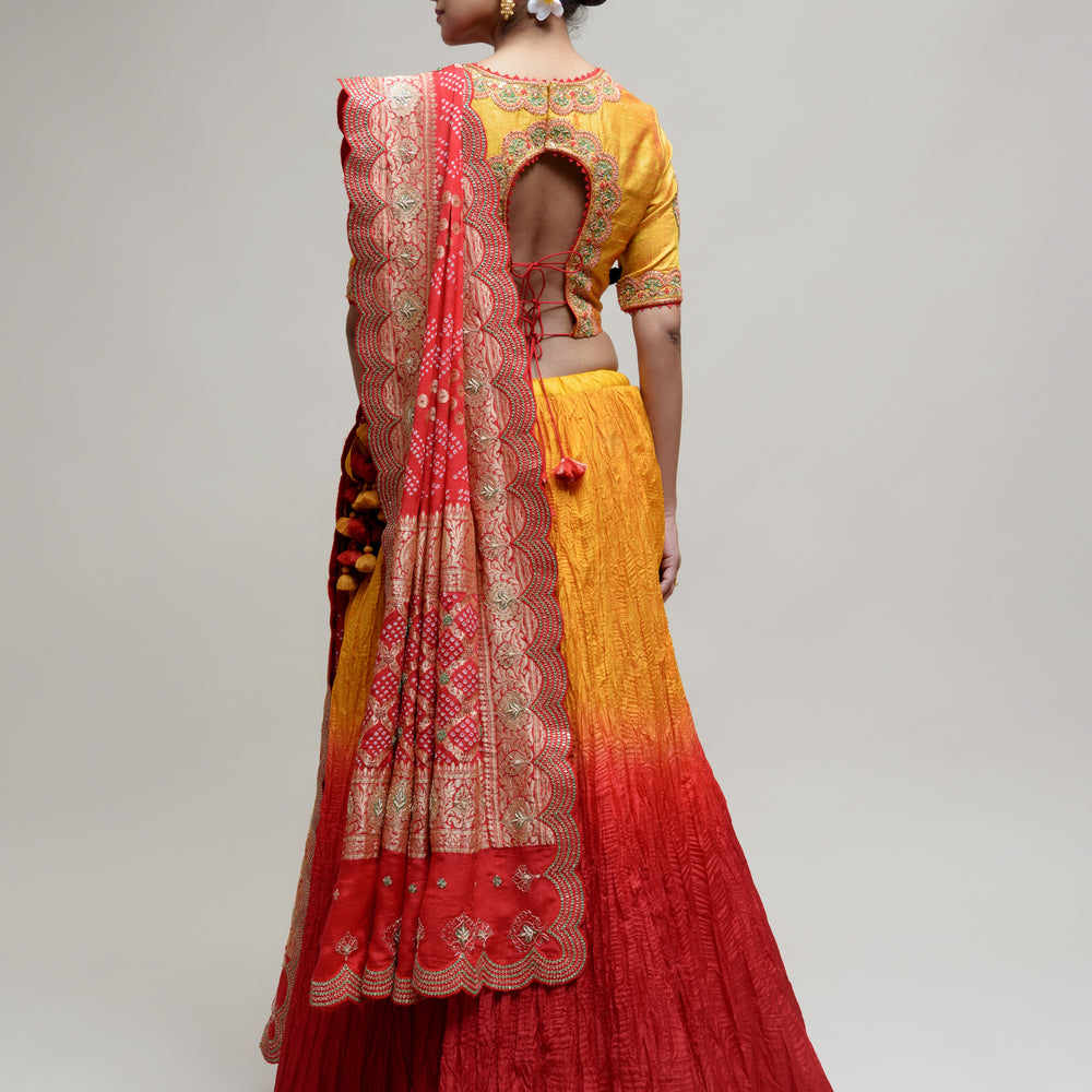 
                      
                        Roza Lehenga Set - Yellow Red
                      
                    