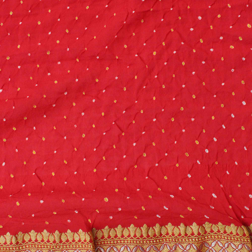 
                      
                        Deep Red Banarasi Bandhani Saree
                      
                    