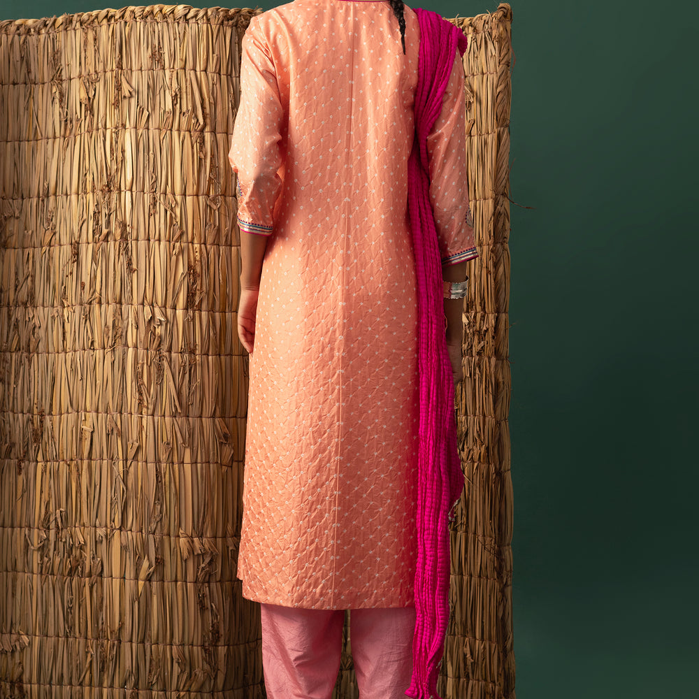 
                  
                    Mayur Suit Set - Peach
                  
                