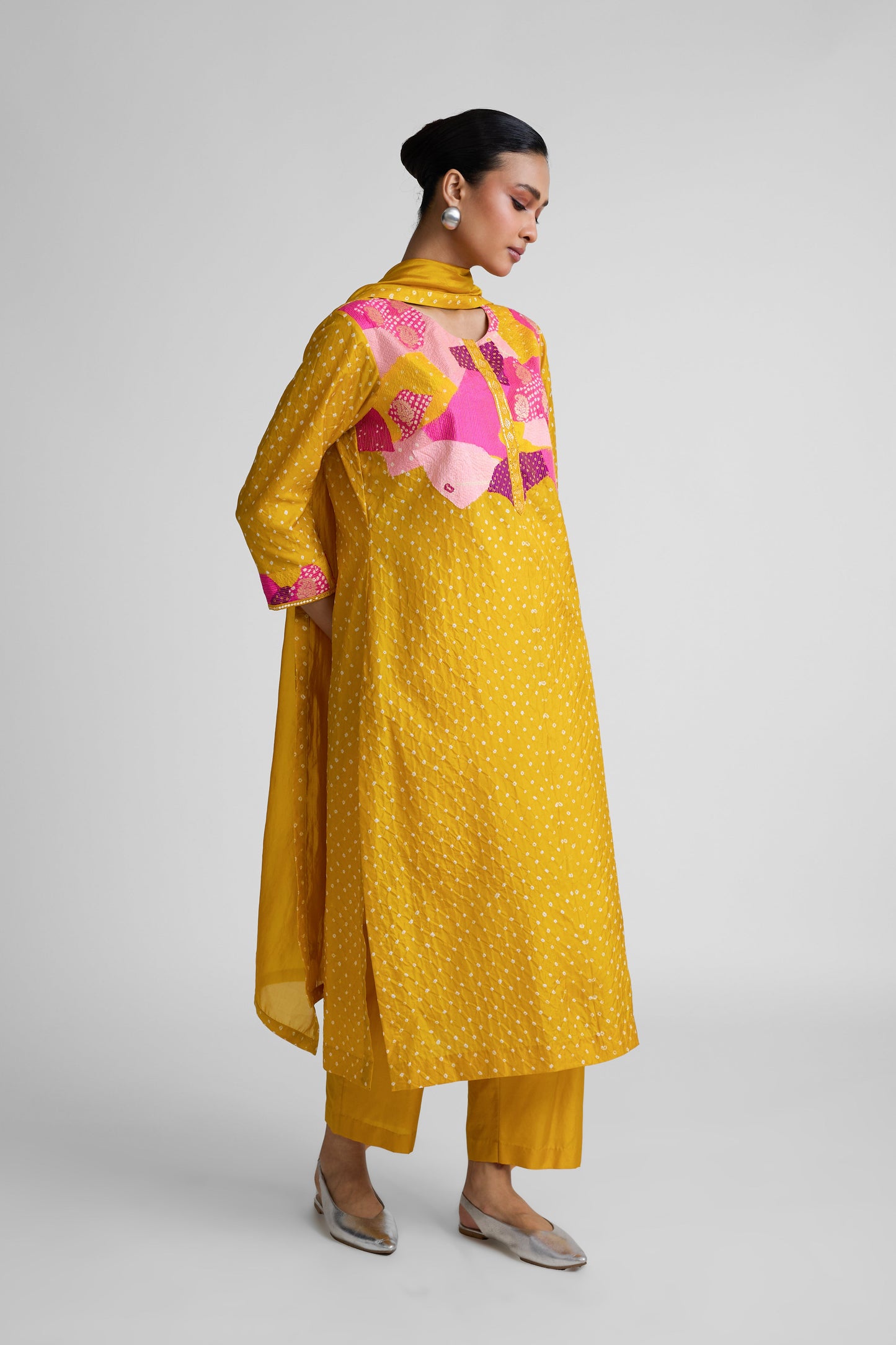 Boro Yoke Suit Set - Mustard