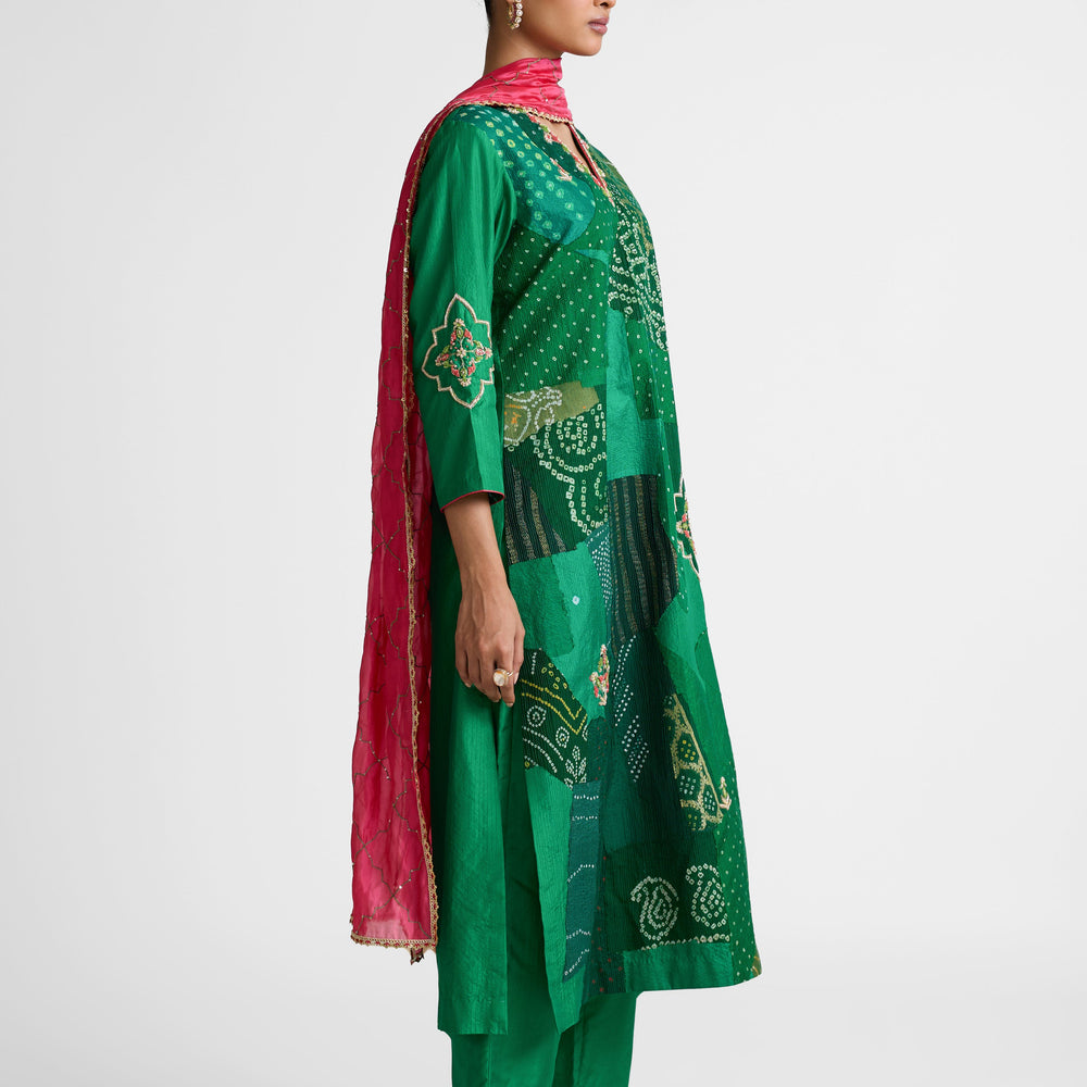 
                  
                    Boro Zardozi Suit Set - Green
                  
                