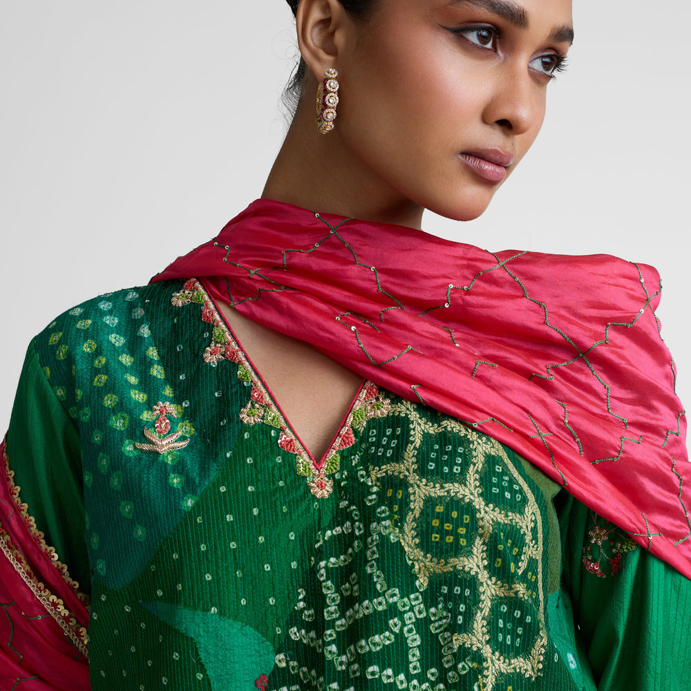 
                  
                    Boro Zardozi Suit Set - Green
                  
                