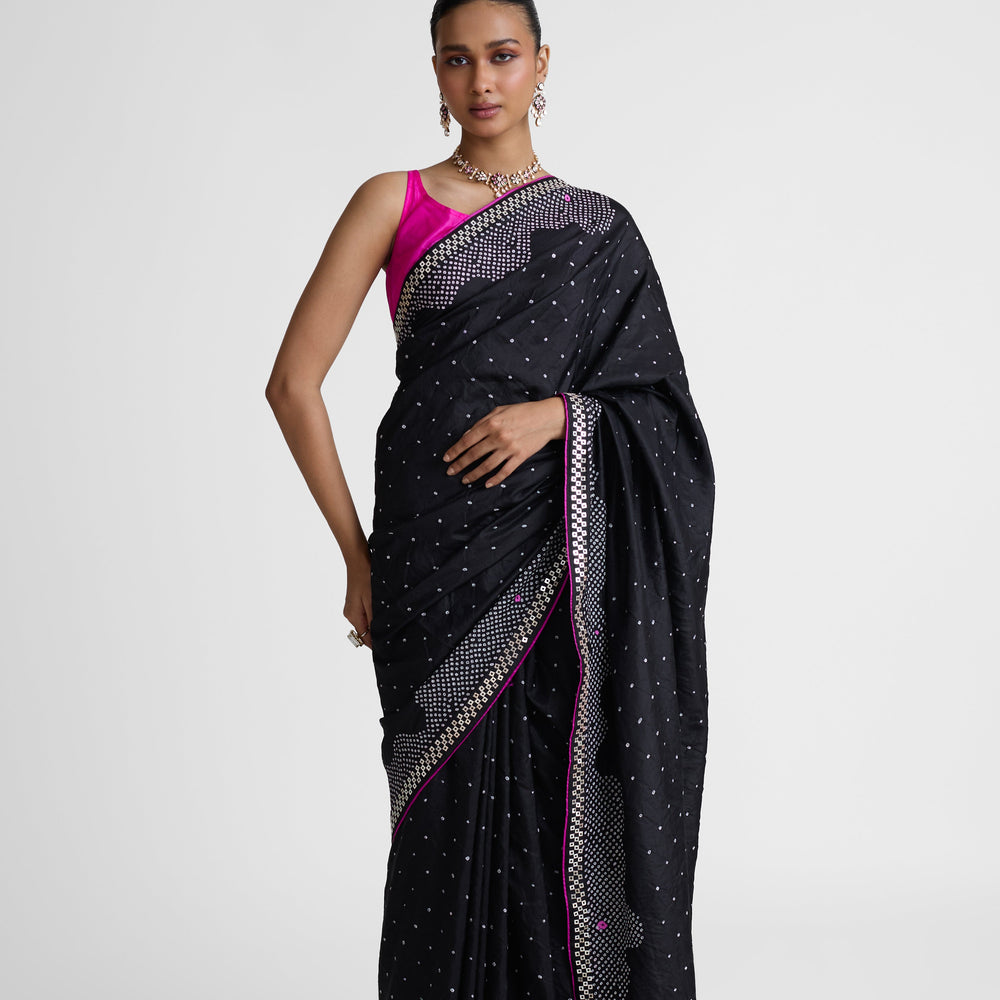 Ripple Saree - Black