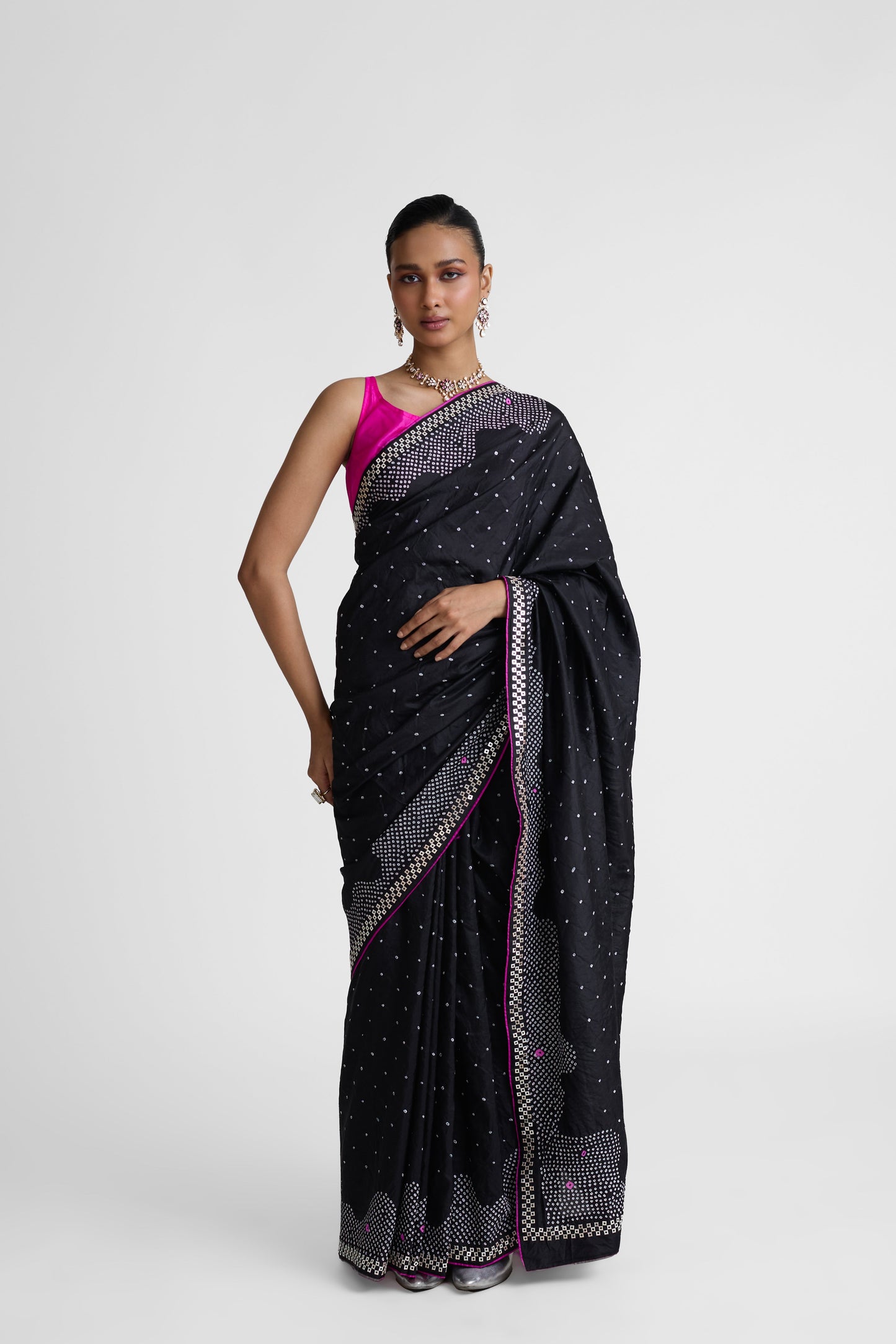 Ripple Saree - Black