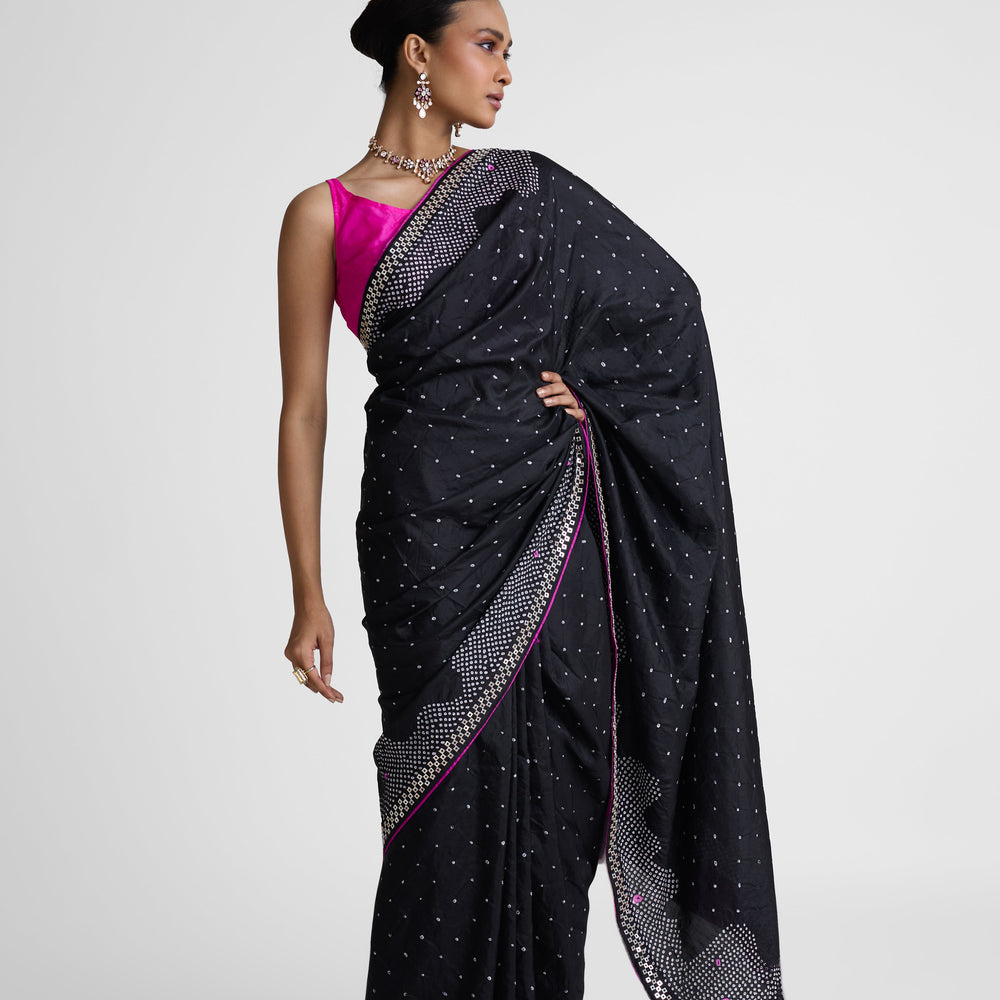 Ripple Saree - Black