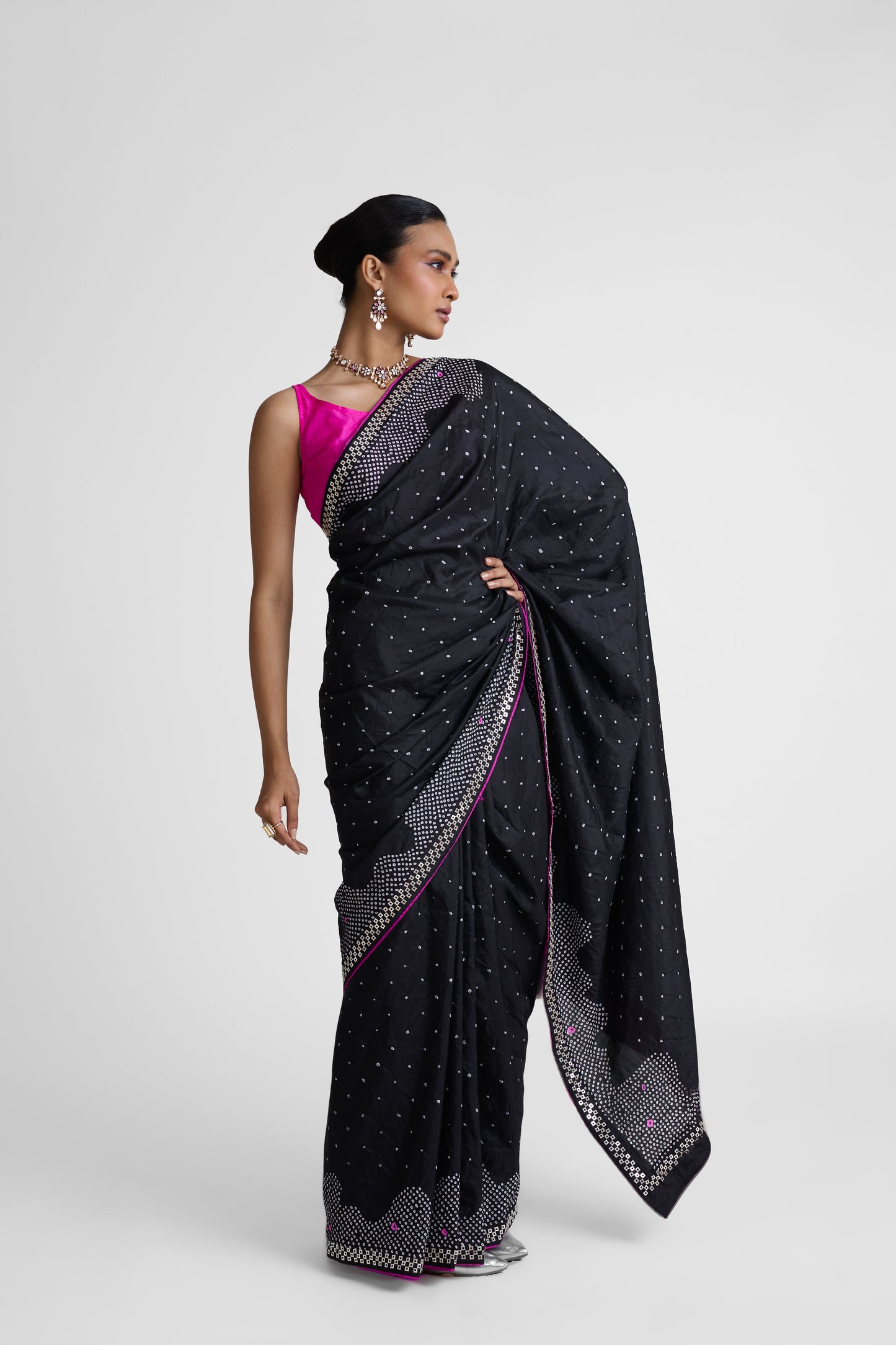 Ripple Saree - Black