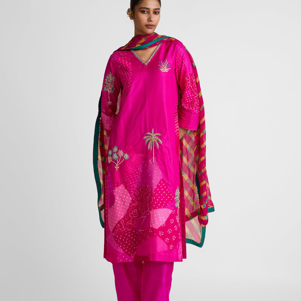 Boro Floral Suit Set - Rani