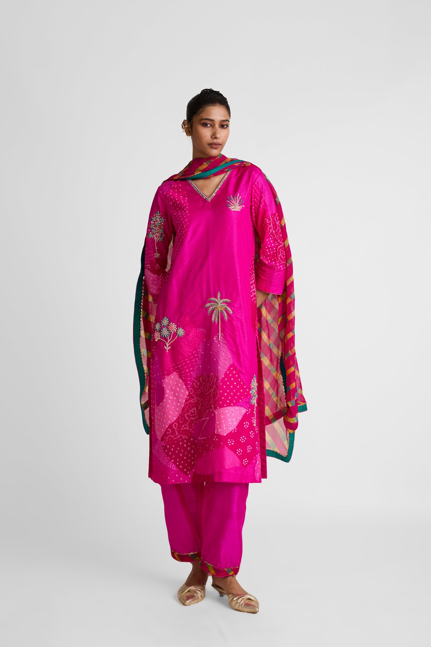 Boro Floral Suit Set - Rani