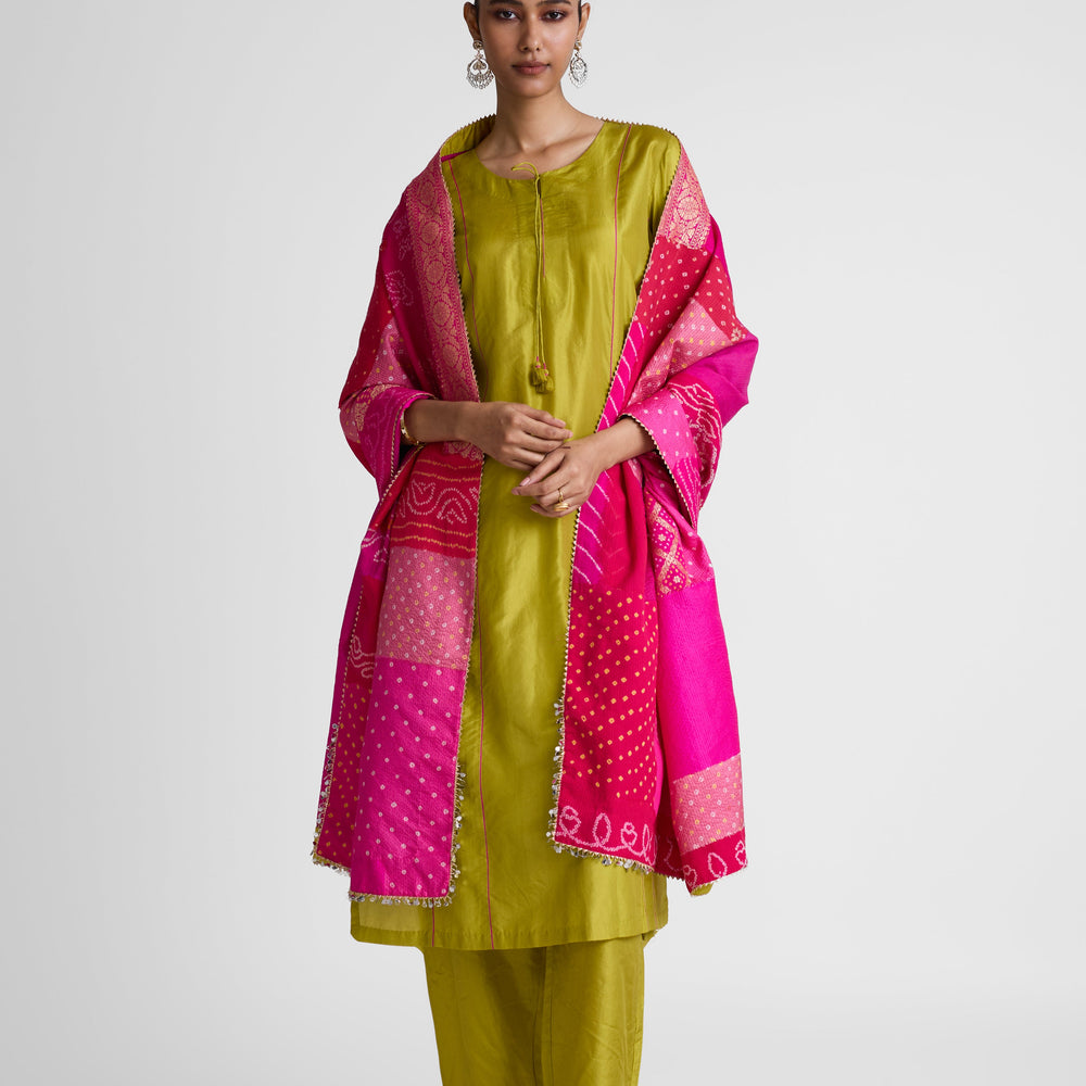 
                  
                    Boro Dupatta Suit Set - Lime Green Rani
                  
                