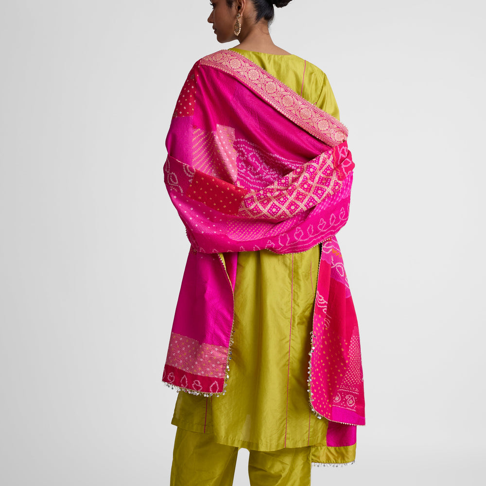
                  
                    Boro Dupatta Suit Set - Lime Green Rani
                  
                