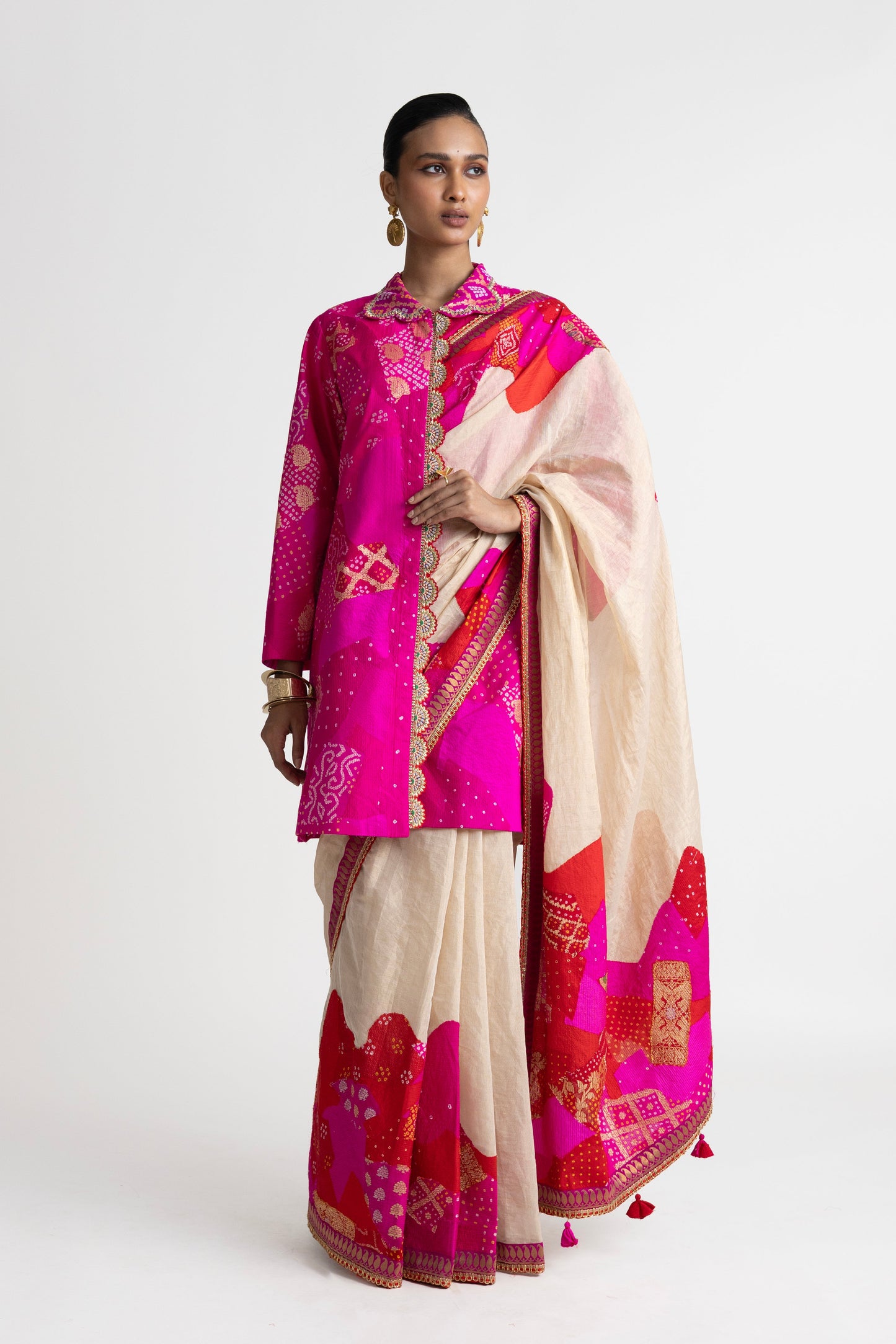 Boro Jacket Saree - Rani