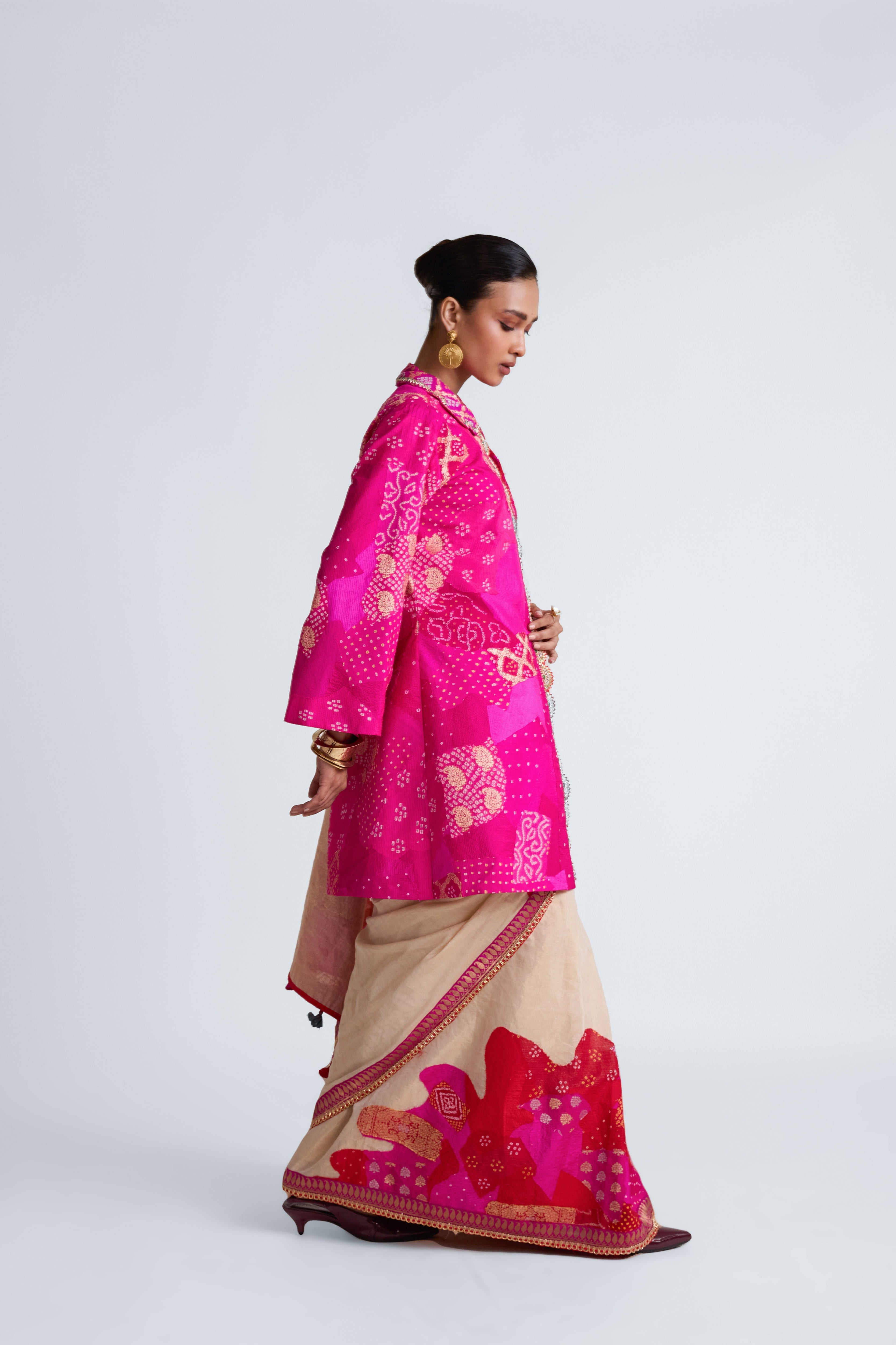 Boro Jacket Saree - Rani – Naina Jain