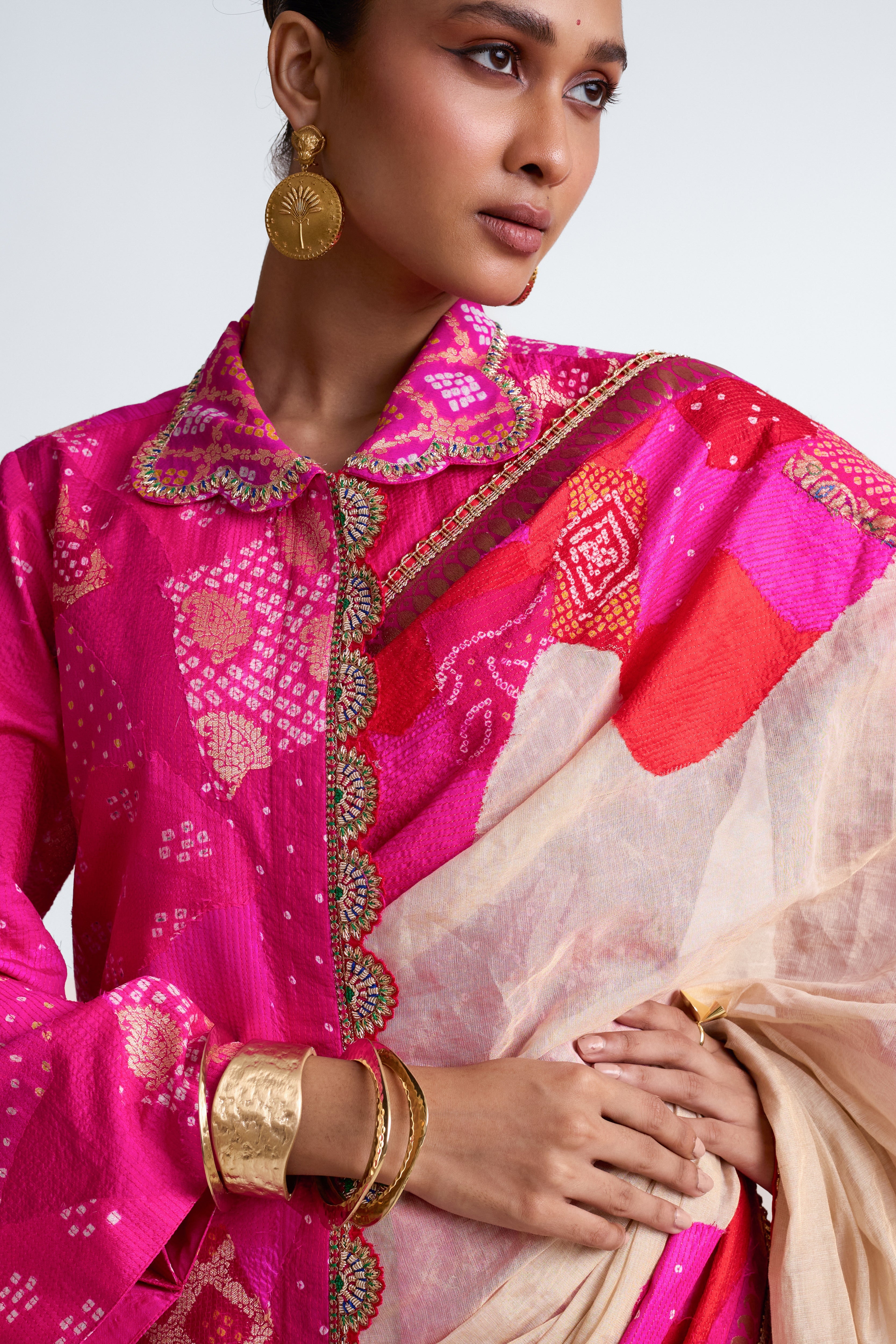 Boro Jacket Saree - Rani – Naina Jain
