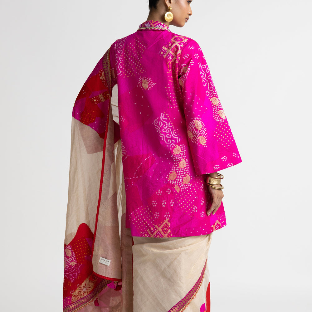 
                  
                    Boro Jacket Saree - Rani
                  
                