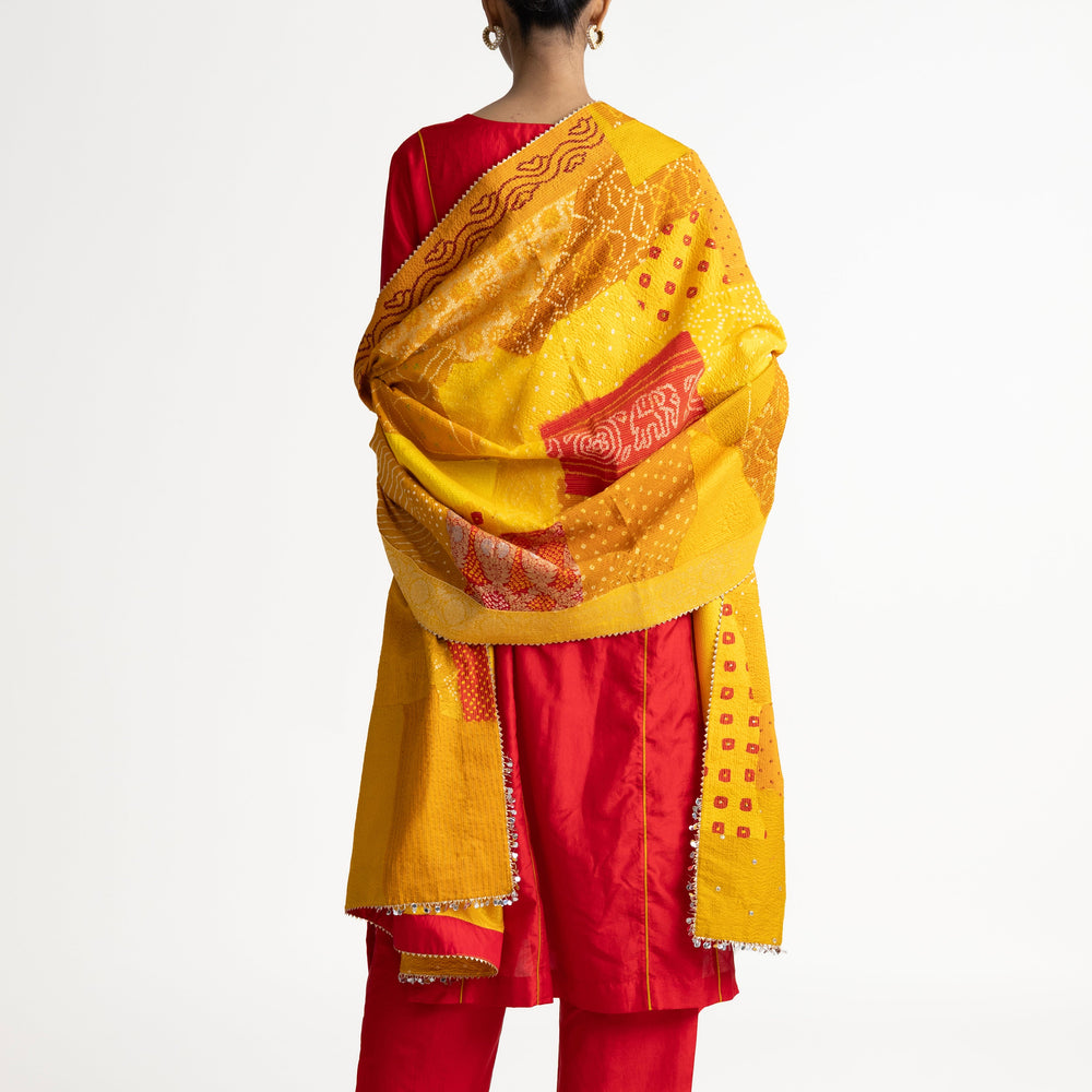
                  
                    Boro Dupatta Suit Set - Red Yellow
                  
                