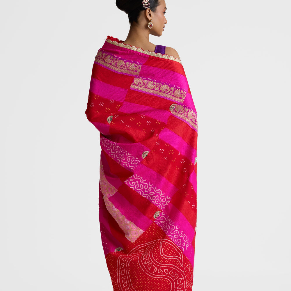 
                  
                    Rectangle Patch Saree - Red Rani
                  
                