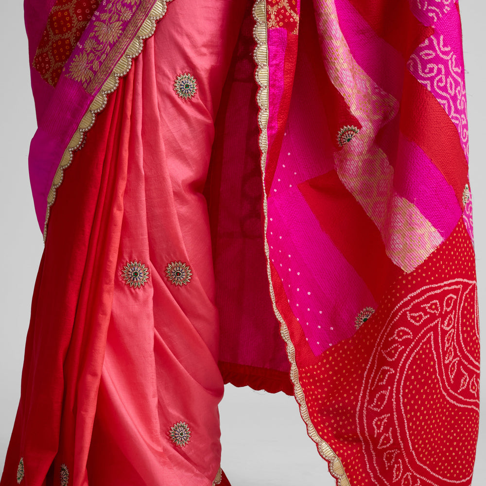 
                  
                    Rectangle Patch Saree - Red Rani
                  
                