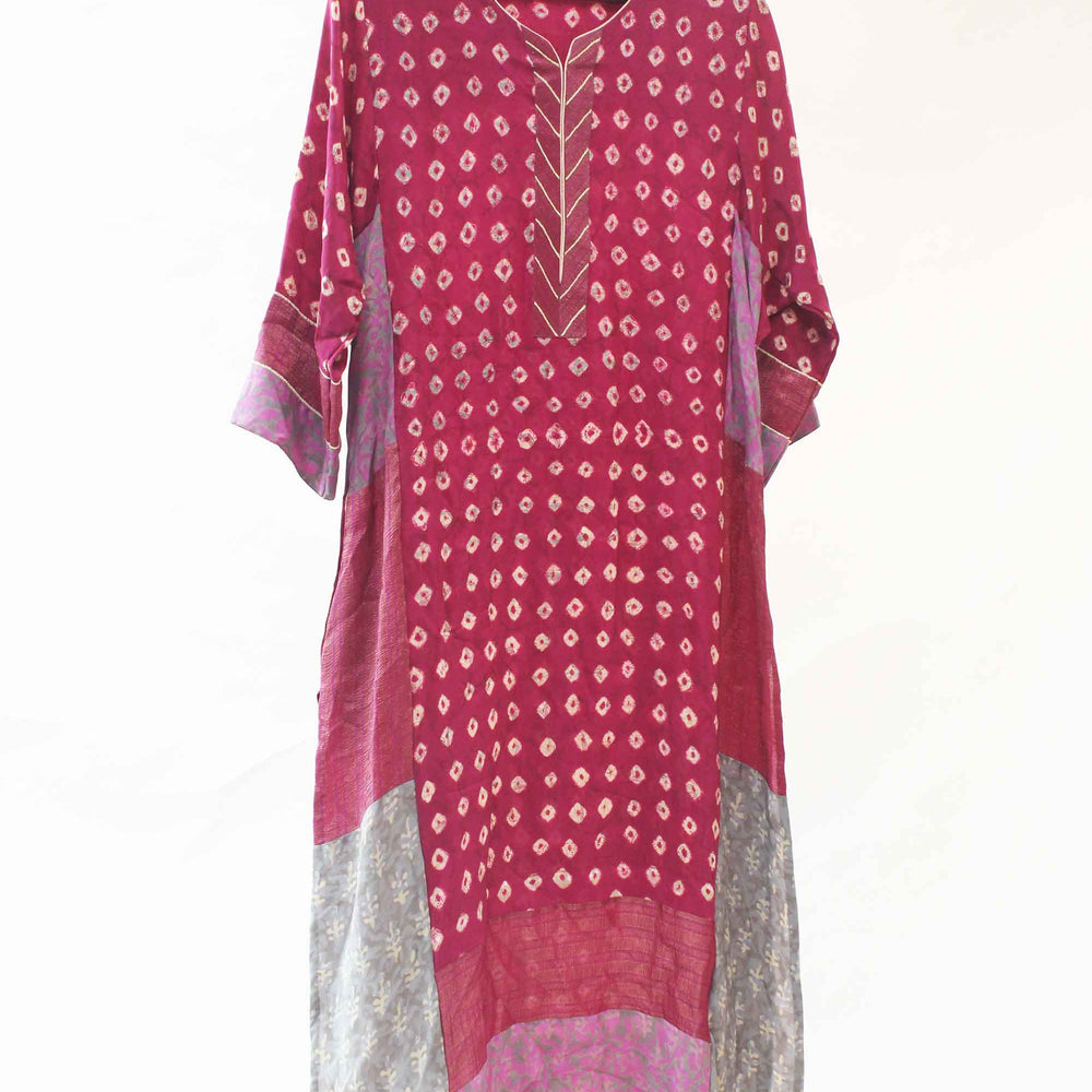 
                      
                        Plum Veda Bandhani on Crepe Kurta
                      
                    