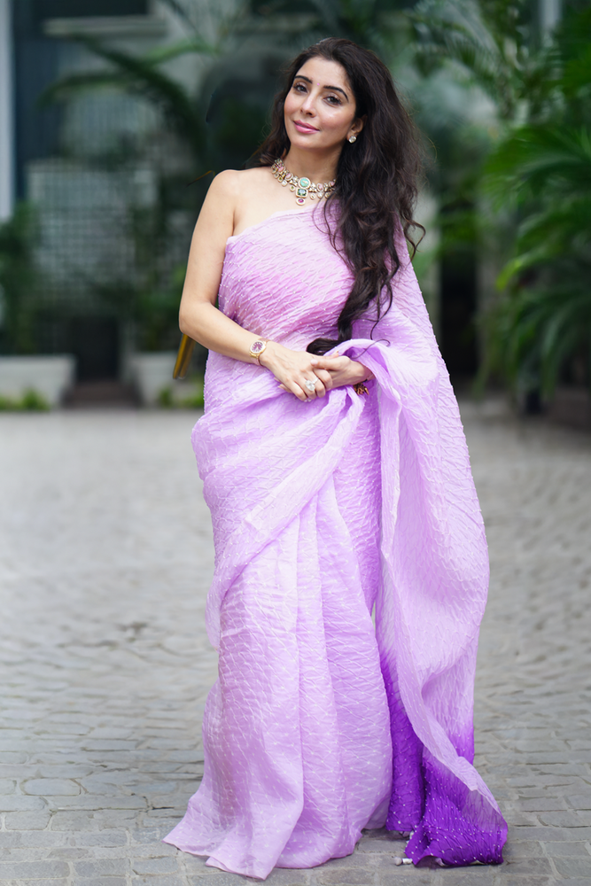 
                  
                    Nisha Saree - Lavender Purple
                  
                