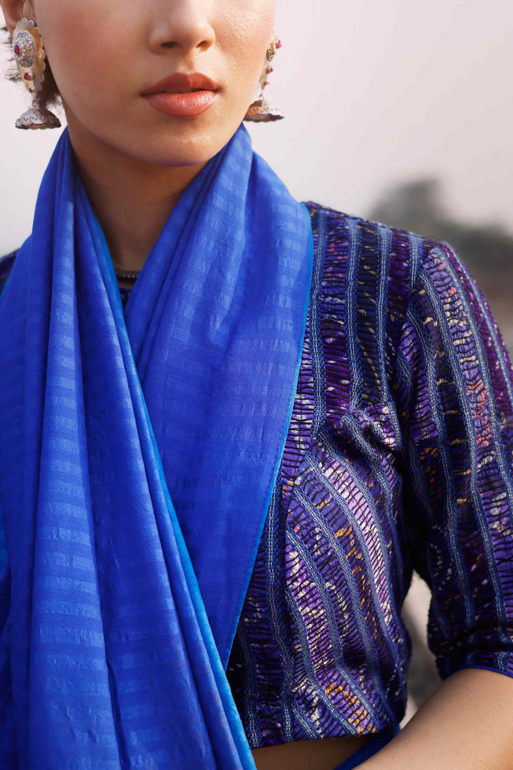 Blue Silk Cotton Saree