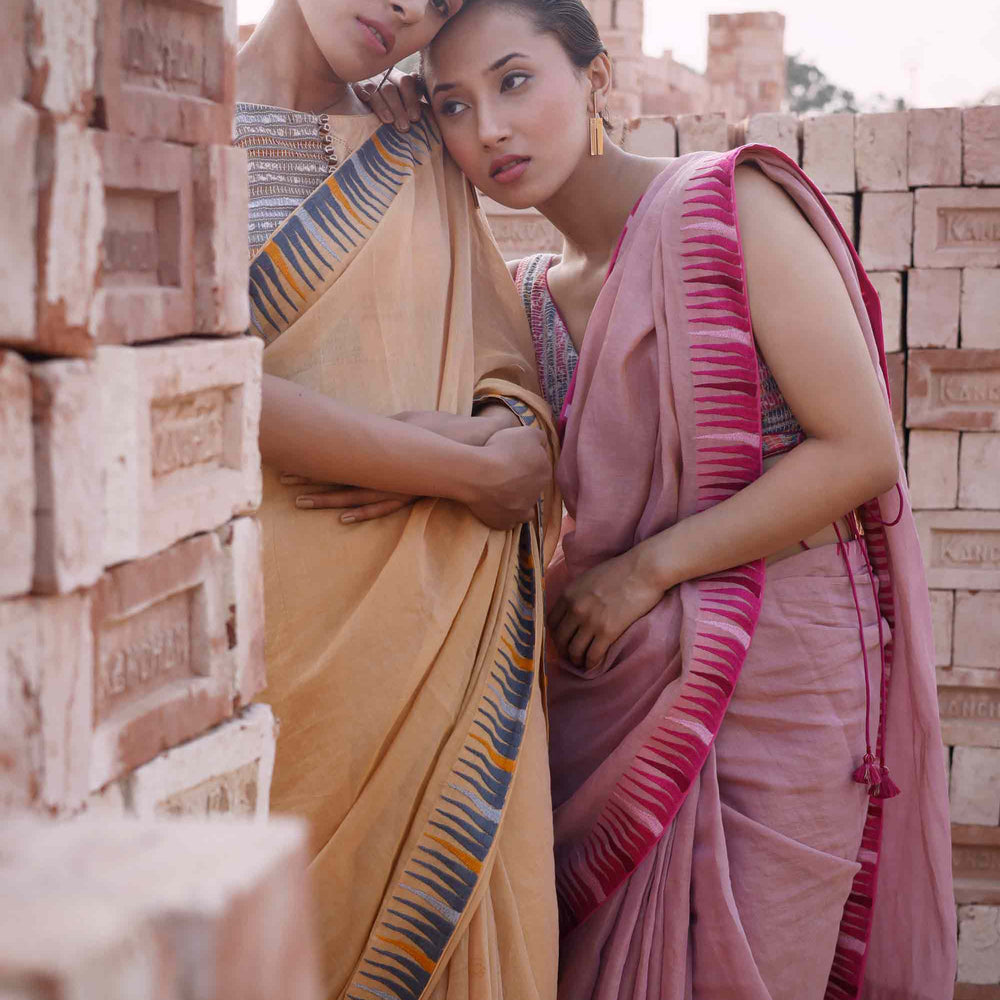 
                      
                        Chanderi Tissue Saree with Thread Embroidery - Pink
                      
                    