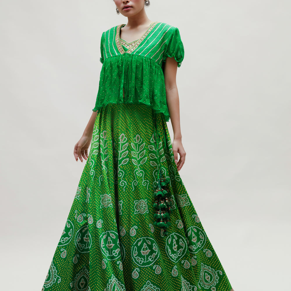 
                      
                        Adya Lehenga - Green
                      
                    